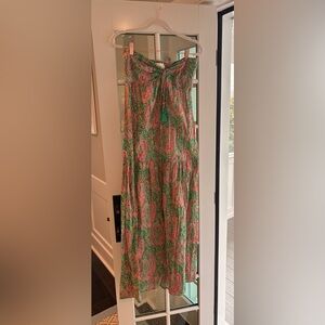 ba&sh Floral Green and Pink Skirt